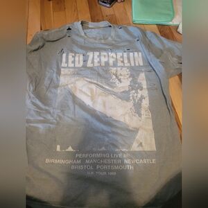 Led Zeppelin Distressed Light Blue Women's Tee